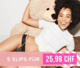 Nur heute: 5 Slips nach Wahl für CHF 26.- bei Hunkemoller & Gratis Lieferung