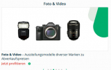 Fotokameras und Objektive - Ausstellerartikel vergünstigt.