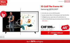 Samsung 55″ THE FRAME für CHF 999.– im BlickDeal