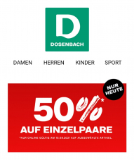 50% auf ausgewählte Schuhe bei Dosenbach