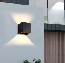 Hausbeleuchtung 12W COB LED Wand-Lampe aus Aluminium in weiß oder schwarz