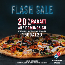 20% auf die gesamte Bestellung bei Domino’s Pizza