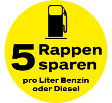 Jeden Monat neuer Coop Pronto Tankgutschein 5 Rp. / Liter Rabatt in der Supercard App