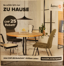 home24 - 25 CHF Rabatt Mindestensbestellwert 200 CHF