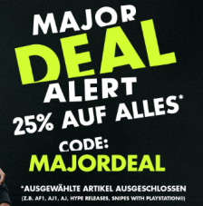 25% auf Alles bei Snipes