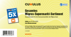 [lokal AG / BE / SO] Morgen (3.9.2020) 5x Cumulus Punkte bei Migros (Genossenschaft Migros Aare)