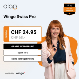 Wingo Swiss Pro (CH alles unlim., 1GB Roaming in EU + 100Min. Telefonie aus CH nach EU, Swisscom-Netz, keine MVD) bei alao