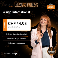 Wingo International - Unlimitierte Daten, Anrufe & SMS in der Schweiz (Swisscom-Netz), EU, USA, Kanada & Türkei + CHF 25.- Cashback + CHF 50.- offerz-Gutschein