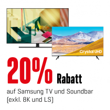 20% Rabatt auf Samsung TVs bei Interdiscount