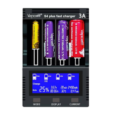 Vapcell S4+ Ladegerät für Ni-Mh/Ni-Cd/Li-Ion Akkus mit tollen Zusatzfunktionen!