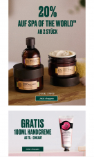 Body Shop: 20% Rabatt auf Linie Spa of the World