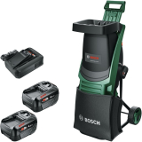 Bosch Akkubetriebener Gartenschredder inkl. 2 Akkus und Ladegerät