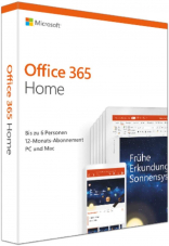 Office 365 Home (6 Lizenzen / 1 Jahr) bei Amazon.de