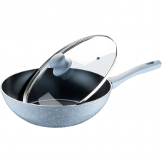 Induktionsgeeignete Wok-Pfanne 28cm „Asia“ mit Glasdeckel bei Livique für knapp 20 Franken bei Abholung