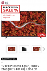 86 Zoll Monster von LG 86UP80009 für 1199