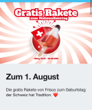 GRATIS Rakete zum Nationalfeiertag 🥳