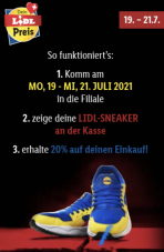 Lidl: 20% „Fan“-Rabatt mit LIDL Sneakers