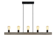 Günstige Pendelleuchte mit Holzbalken