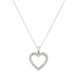 Collier aus 18K 750 Weissgold gefertigt und Herzanhänger bei Christ