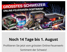 CHF 10.- Rabatt für Feuerwerkbestellung bei PYROSTAR