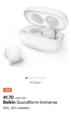 Belkin Soundform ImmerseANC, 36 h, Kabellos