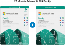 Microsoft 365 Family | 6 Nutzer | 27 Monate nutzen | 99 Euro