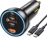Amazon: 160W USB Autoladegerät mit PPS / PD / QC – 100W USB-C Port