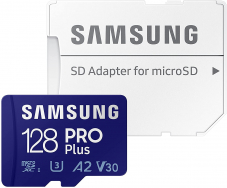 Samsung PRO Plus 128GB microSDXC UHS-I U3 160MB/s Full HD & 4K UHD Speicherkarte inkl. SD-Adapter (MB-MD128KA/EU)