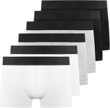 YouShow Men’s Boxer Shorts, Pack of 6, Cotton Underwear, Without Scratching Notes, Retro Shorts