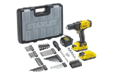 Stanley Fatmax 18V Akku-Bohrschraubermit 50Nm, 100tlg. Koffer-Set, 2x 2.0Ah Akkus und 3 J. Profi-Garantie