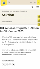 exklusiv für TCS Mitglieder: gratis Autbahnvignette bei Kauf einer TCS Washcard für 200.-