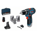 BOSCH Akku-Bohrschrauber GSR 12V-15 Kit inkl. 1x2Ah & 1x4Ah bei microspot