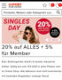 Import Parfümerie: 20% auf alles* + 5% für Member zum Singles Day