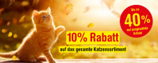 Qualipet: Bis zu 40% Rabatt auf ausgewählte Artikel für Katzen + 10% Rabatt auf das ganze Katzen-Sortiment