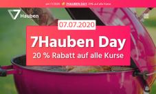 Nur heute 20% Rabatt auf alle Online-Kurse bei www.7hauben.com (zusätzlich kombinierbar mit 15.- Euro Gutscheincode)