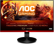 AOC G2790PX (27″ FHD, 144Hz, 400 Nits, höhenverstellbar, USB-Hub) bei Interdiscount im Ausverkauf mit 21% Rabatt