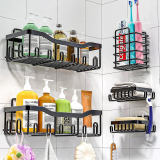 Amazon: 5 Stück Duschablage mit Klebebefestigung (ohne Bohren)