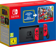 Nintendo Switch im Mario Design + Super Mario Odyssey-Downloadcode + Der Super Mario Bros. Film-Aufkleber für 240 Franken