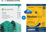 Microsoft 365 Family + NORTON 360 Deluxe je 15 Monate