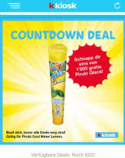 kkiosk countdown Deal - Pirulo Glace - gratis