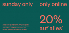 Diesen Sonntag 20% auf (fast) das ganze Sortiment im Globus Online Shop