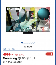 Samsung QE85Q950T85 “, 8K, QLED, 2020