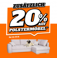 Zusätzlich 20% auf Sofas bei LIPO.