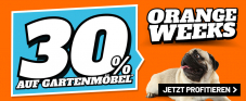 Lipo: Orange Weeks mit 30% Rabatt auf Gartenmöbel, Betten & Boxspring