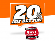 Geschenkte Mehrwertsteuer auf fast Alles (inkl. bereits reduziert & Best Price) + 20% Rabatt auf Betten bei LIPO