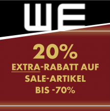WE SALE bis zu -70% | Jetzt mit 20% EXTRA-Rabatt!