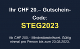 Steg: CHF 20.- Rabatt ab CHF 200.- auf alles