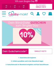 Baby-Markt.ch 10% Singles Day