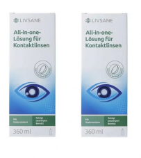 GALAXUS – Livsane All-in-one-Lösung für Kontaktlinsen – 2 x  All in One, 360 ml (nur solange Vorrat reicht)
