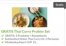 GRATIS Thai Curry Probier Set bei Reishunger ab 15 Franken Bestellwert